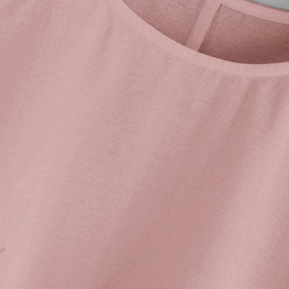 ✨Shein✨ Dusty Rose Peplum Top - Picture 3 of 5